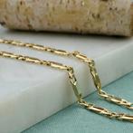 Gouden fantasie/figaro schakel ketting | 51,5 cm, Sieraden, Tassen en Uiterlijk, Kettingen, Ophalen of Verzenden, Gebruikt, Overige kleuren