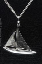 Zilveren Zeilboot ketting hanger, Sieraden, Tassen en Uiterlijk, Verzenden, Nieuw
