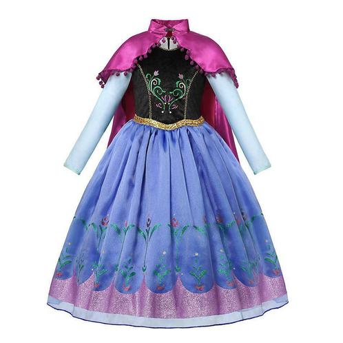 Prinsessenjurk - Prinses Anna jurk met cape, Kinderen en Baby's, Carnavalskleding en Verkleedspullen, Nieuw, Ophalen of Verzenden