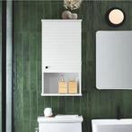 Hangende Wandkast met Deur en Open Vak voor Badkamer, Verzenden, Nieuw