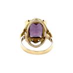 Gouden vintage ring met saffier 14 krt, Ophalen of Verzenden, Nieuw