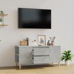 vidaXL Tv-meubel 102x44,5x50 cm bewerkt hout betongrijs, Huis en Inrichting, Kasten | Televisiemeubels, Nieuw, Verzenden