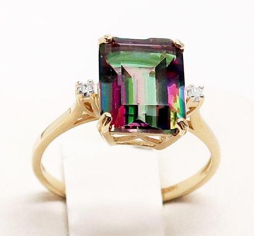 Zonder Minimumprijs - Ring - 14 karaat Geel goud Topaas -, Sieraden, Tassen en Uiterlijk, Ringen