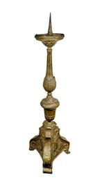 Kandelaber - Messing, Hout - Grote kerkelijke kroonluchter -