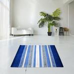 Gestreepte blauwe Gabbeh - Vloerkleed - 180 cm - 120 cm -, Huis en Inrichting, Stoffering | Tapijten en Kleden, Nieuw