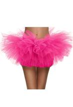 Korte Tutu Roze Tule Rokje XS S M Pink Petticoat Rok Dames M, Ophalen of Verzenden, Nieuw, Carnaval, Kleding