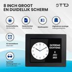 2dekans | TTD® Dementieklok XL 8 Inch – Klok met Dag & Datum, Ophalen of Verzenden, Zo goed als nieuw