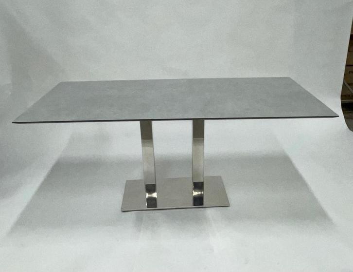 HPL Eetkamertafel met onderstel, Huis en Inrichting, Tafels | Eettafels, 50 tot 100 cm, 150 tot 200 cm, Rechthoekig, Vier personen