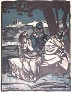 Spotprent Roemenië verklaart oorlog aan Oostenrijk tijden.., Antiek en Kunst, Verzenden