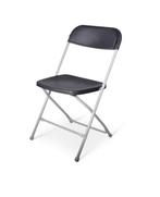 Klapstoel kunststof Cannes lichtgrijs frame - zwarte zitting, Huis en Inrichting, Stoelen, Verzenden, Nieuw