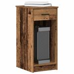 vidaXL Computertorenstandaard met lade 35x45x77 cm oud, Huis en Inrichting, Bureaus, Verzenden, Nieuw