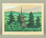 Original woodblock print - Ikaruga no t C C(Ikaruga