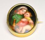 Zonder Minimumprijs - Broche Zilver - Madonna porselein