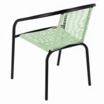 Tuinstoel staal met gevlochten zitting – 72 cm – groen, Tuin en Terras, Ophalen of Verzenden, Nieuw