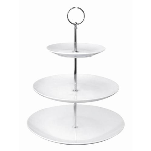 Etagère Porselein Rond zilver | 3 Etages, Zakelijke goederen, Horeca | Overige, Verzenden