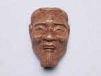 Netsuke – Noh-mask Shiwajo  (Oude Man) door Tomohisa  -