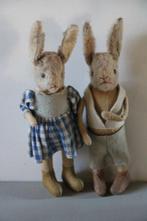 Kersa: haas meisje en haas jongen pop, 1920-1930. - Pop -, Antiek en Kunst, Antiek | Speelgoed