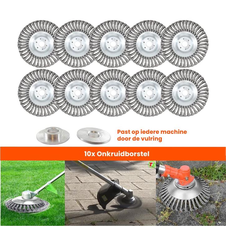 Set van 10 Stuks ! Universele Onkruidborstel – 15 CM –, Tuin en Terras, Onkruidbranders, Nieuw