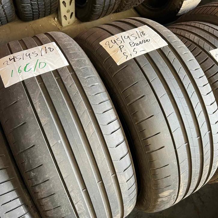 2 x Pirelli PZero 245-45-18 Zomerbanden 5,5mm, Auto-onderdelen, Banden en Velgen, 18 inch, Zomerbanden, 245 mm, Personenwagen