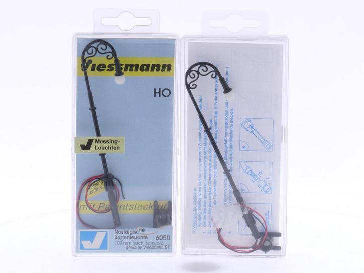 Schaal H0 Viessmann 6050, set van 2 straatlantaarns #6542, Hobby en Vrije tijd, Modeltreinen | H0, Brug, Tunnel of Gebouw, Gebruikt