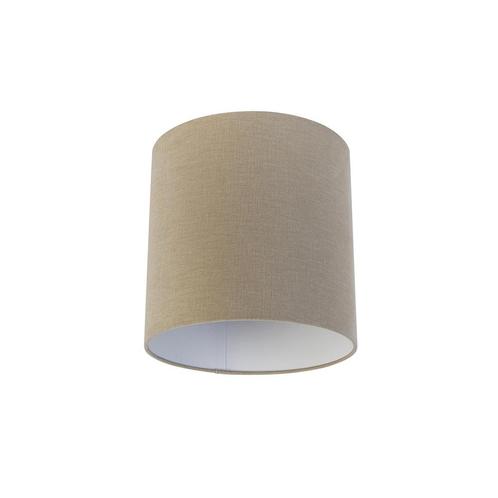 Stoffen lampenkap lichtbruin cilinder 25/25/25, Huis en Inrichting, Lampen | Lampenkappen, Minder dan 25 cm, Overige vormen, Bruin