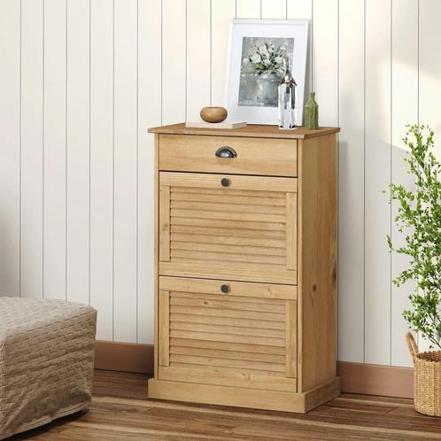 vidaXL Schoenenkast VIGO 60x35x96 cm massief grenenhout, Huis en Inrichting, Kasten | Schoenenrekken, Nieuw, Verzenden