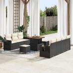 vidaXL 10-delige Tuinbankenset met kussens poly rattan, Verzenden, Nieuw, Rotan