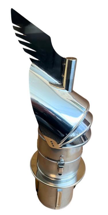 Gek Ø150mm (insteek) tbv enkelwandig RVS rookkanaal / flexi, Huis en Inrichting, Kachels, Vrijstaand, Nieuw, Hout, Ophalen of Verzenden