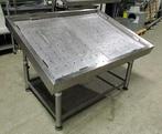 RVS Vistoonbank, Vis vitrine, Display, Tafel 150 x 110 x, Gebruikt