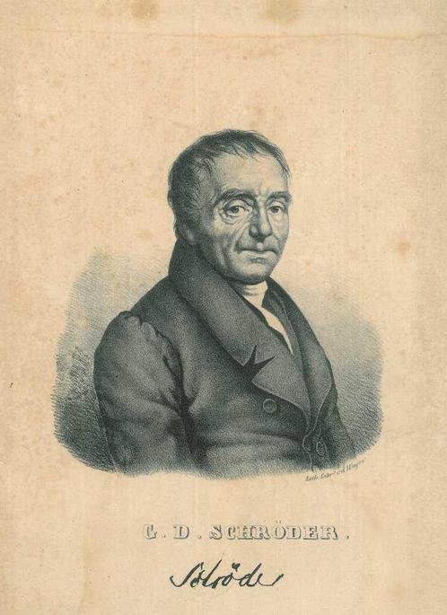 Portrait of Gottfried Dietrich Schroder, Antiek en Kunst, Kunst | Etsen en Gravures