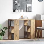 vidaXL Bureau met plank Artisan Eiken 90 x 50 x 75 cm, Huis en Inrichting, Bureaus, Verzenden, Nieuw