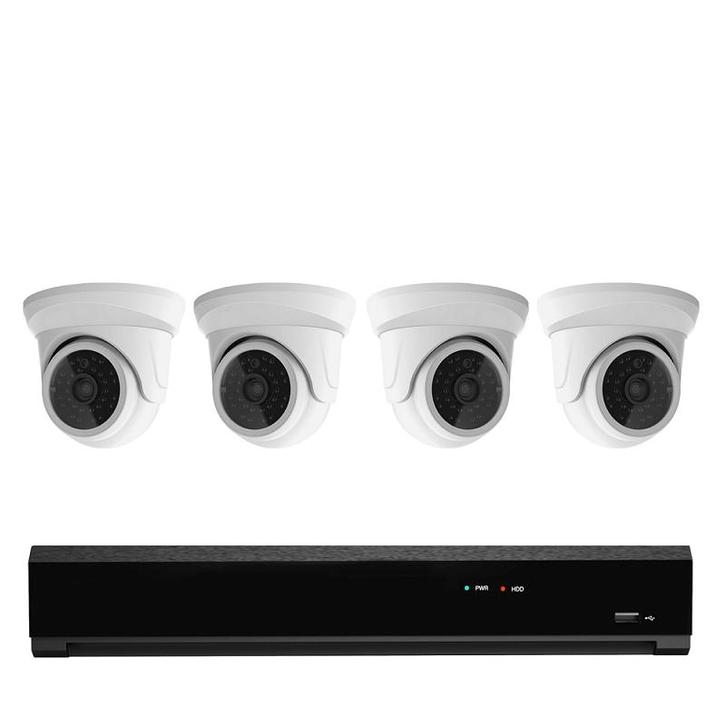 4x Professionele 4K Ultra HD IP Dome Bewakingscamera Set –, Audio, Tv en Foto, Videobewaking, Ophalen of Verzenden