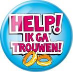 Paper Dreams - XL Button - Help! Ik ga trouwen - Doorsnee 10, Verzamelen, Speldjes, Pins en Buttons, Ophalen of Verzenden, Nieuw