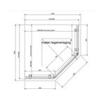 Aanbieding: Douchecabine Van Rijn ST05 Vijfhoek 100x200 cm 8, Ophalen of Verzenden, Nieuw