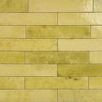 Wandtegel menorca lime groen geel glans vintage craquele, Nieuw, Ophalen of Verzenden, 10 m² of meer, Wandtegels