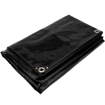 4x8 Afdekzeil PVC 650gr - Gitzwart 9005 - zeilringen iedere beschikbaar voor biedingen
