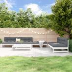 vidaXL 6-delige Loungeset massief grenenhout wit, Tuin en Terras, Tuinsets en Loungesets, Verzenden, Nieuw, 6 zitplaatsen, Loungeset
