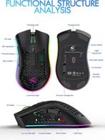 2dekans | ZIYOU LANG X3 Draadloze Gaming Muis - RGB, Ophalen of Verzenden, Zo goed als nieuw, ZiYOULANG