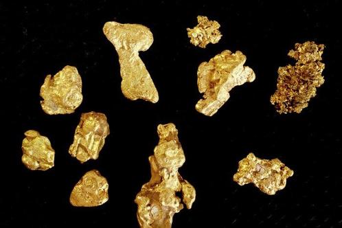 Goud Goud nugget- 1.68 g - (10), Verzamelen, Mineralen en Fossielen