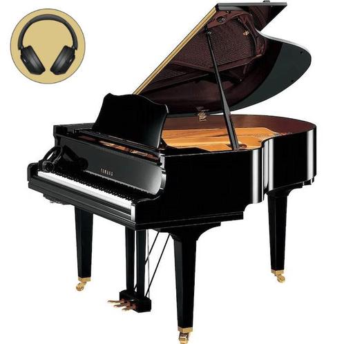 Yamaha GC1 SH3 PE messing silent vleugel (zwart hoogglans), Muziek en Instrumenten, Piano's