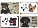 Metalen wandborden 20x30 Honden hond-veel variaties-voorraad, Nieuw, Verzenden