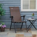 TRUUSK Polyrattan Vouwstoel Met Armleuning 7-traps Verstelba, Verzenden, Nieuw