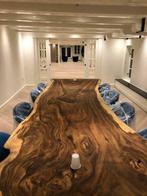 suar teak ronde boomstamtafel boomstam tafels tafel rond, Huis en Inrichting, Tafels | Eettafels, Metaal, 50 tot 100 cm, Vijf personen of meer