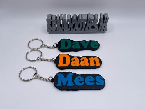 Sleutelhangers met naam - Zelf personaliseren - 3D geprint, Verzamelen, Sleutelhangers, Overige typen, Nieuw, Verzenden