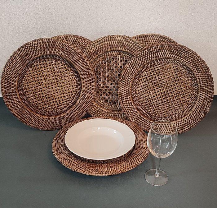 Onderbord (6) - Riet - Flamant collectie Togo, Antiek en Kunst, Kunst | Designobjecten