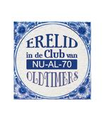 Delfts Blauw Tegel 70 Jaar 14,5cm, Verzenden, Nieuw