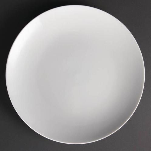 Witte porselein borden rond 31 cm (stuks 6), Zakelijke goederen, Horeca | Overige, Verzenden