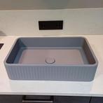 Opbouw Wastafel Sanimex Crystal Beton Rechthoekig Grijs, Ophalen of Verzenden, Nieuw