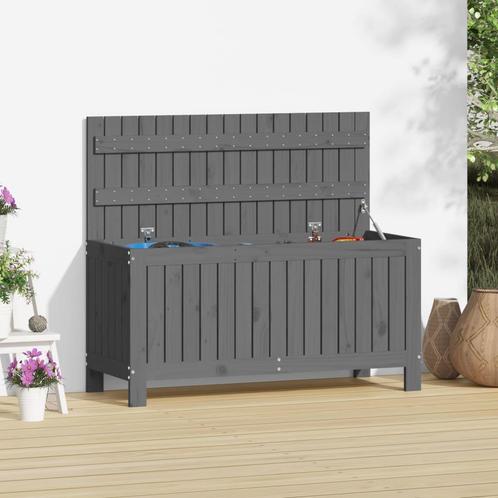 vidaXL Tuinbox 108x42,5x54 cm massief grenenhout grijs, Tuin en Terras, Overige Tuin en Terras, Nieuw, Verzenden