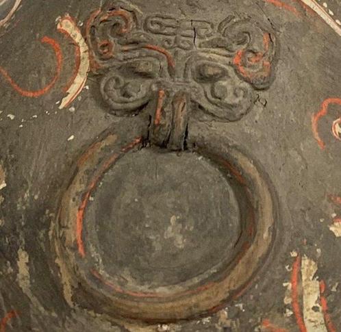 Terracotta Oud-Chinees - Hu in Grijs Terracotta met Tao, Antiek en Kunst, Antiek | Overige Antiek